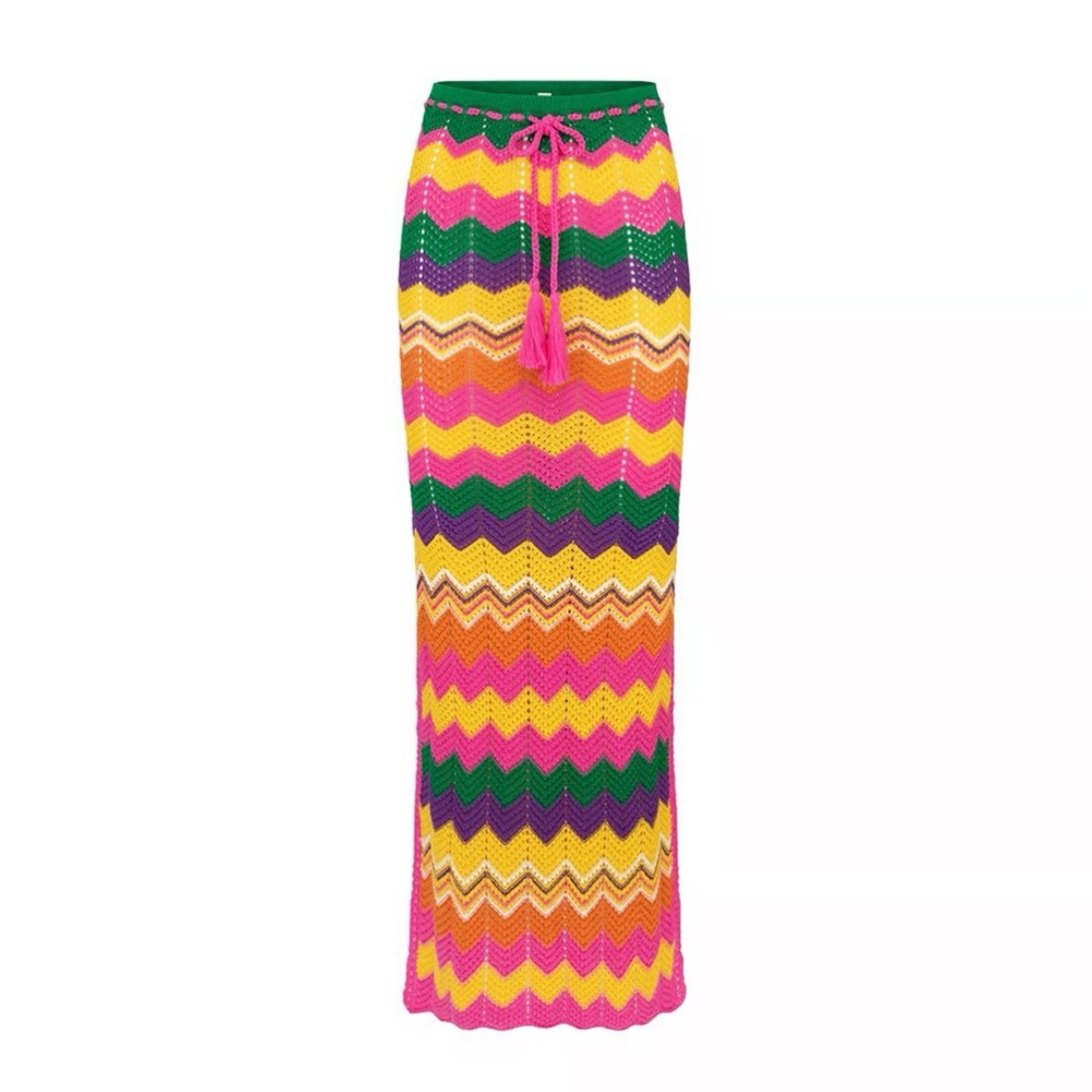 Spell Multicolor Zigzag Pencil Skirt